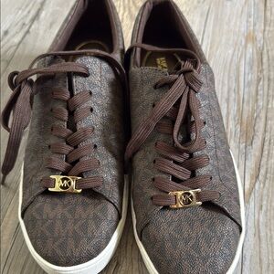 Michael Kors Dark Brown Patterned Sneakers